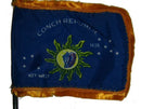 Conch Republic Key West 4"x6" Desk Stick Flags Gold Fringe