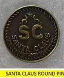 Santa Claus Hat Lapel Pins Christmas SC Traditional