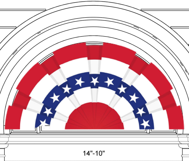 Bunting 14x7 Fan 14 feet x 7 feet 600D Canvas Made to Order