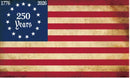 Betsy Ross 250 Years Vintage Printed 100D Limited Edition 3x5 Feet Rough Tex Flags 1776 2026 Brass Grommets