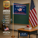 USA 250th Anniversary Commemorative Stick Flags 12x18" | 30" Wood Staff Gold Spear | 1776–2026