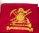 Fire Fighter Official 12"x18" Stick Flag ROUGH TEX® 100D 30" Wooden Stick