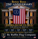 American 250th Birthday in 2026 Commemorative 13 Star Betsy Ross Special Custom Made Original USA 1776 Flags 3x5 4x6 5x8 & 6x10 Feet Brass Grommets