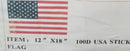 American Stick Flags 12x18 in | Case of 420 | 30" Wood Staff, Gold Spear, Sewn Edges, 100D Premium Material