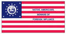 Native American 1776 Made In U.S.A. Vinyl Outdoor Quality 3.5"x7.5" Inches Bumper Stickers Limited Edition Commemorative USA Flag 2026 Decals