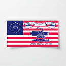 1776 Betsy Ross Liberty or Death Don't Tread on Me Bumper Sticker 3.5"x7.5" | Made in USA