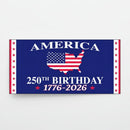 American 250th Birthday Made In U.S.A. Vinyl Outdoor Quality 3.5"x7.5" Inches Bumper Stickers Limited Edition