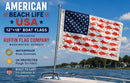 USA American Beach Life 12"x18" Boat/RV Flag with Grommets
