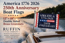 America 250th Anniversary 1776 2026 Boat Flags 12"×18" Brass Grommets Double Sided