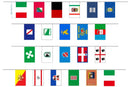 Italian Regions of Italy String Bunting Flags 12"×18" Italia Collection