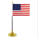 Desk Set Golden Weighted Bases for 4"×6" Flags