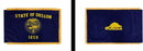 USA State Flags 3x5 Feet in Cotton With Gold Fringe & Sleeve