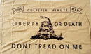 Culpeper Minute Man Don't Tread on Liberty American Banner 100% Vintage Cotton 3x5 Feet Flags Sewn Construction