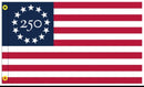 Betsy Ross 250 Flags 3'x5' Collectors Items Brass Grommets America's 250th Anniversary Banner On Sale