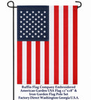 American Garden Flagpole & Embroidered USA 12"×18" Flag Set
