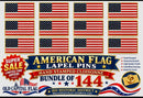 American Flag Lapel Pin Bundle of 144 | Super Sale | Limited Time Offer
