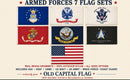US Military Sets Sale All Six Branches Armed Forces 12"×18" 2x3 3x5 4x6 5x8 6x10 Feet Options Brass Grommets 100% Nylon