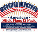 American Stick USA Flags 12 Pack Sale All Sizes 4x6 Inches 6x9 8x12 12x18 16x24 & 2x3 Feet In Stock