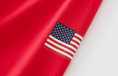 Freedom Short Sleeve Red T-Shirt | Charlie Kirk Memorial | American Flag Sleeve (Ships Oct 15 2026)