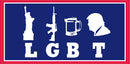 Liberty Guns Beer Trump LGBT Bumper Sticker |Red Blue & White | Made in USA | Shipping Now
