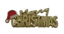 Merry Christmas Santa Stocking Cap USA Pins Expertly Embossed