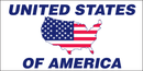 United States of America USA Map Bumper Stickers Made in USA