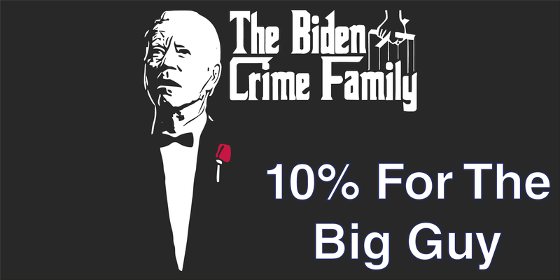 The Biden Crime Family 10% For the Big Guy Bumper Sticker Republican Made U.S.A. Trump