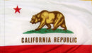 California 3x5 & 4x6 Feet Sleeved Flag Embroidered