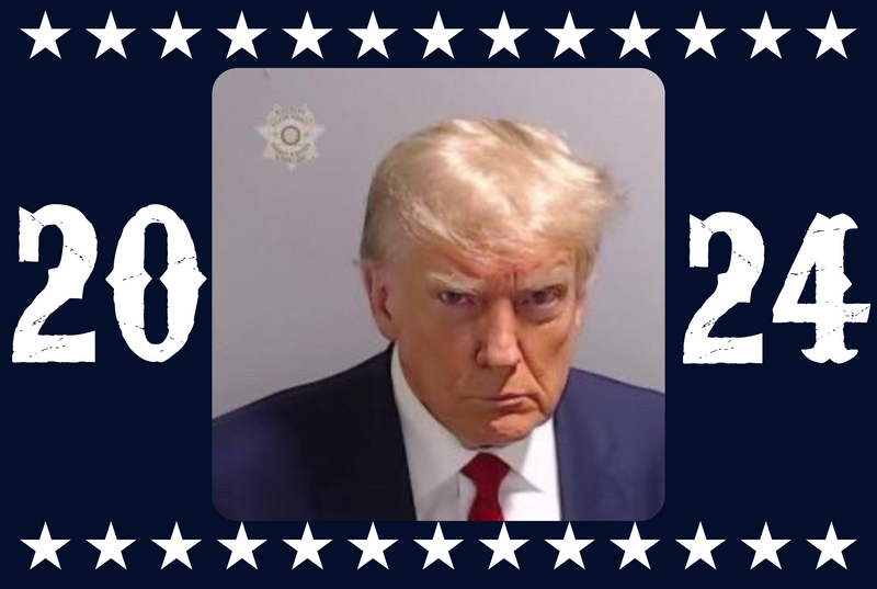 American President Trump Mug Shot 2024 USA 3'X5' Flag ROUGH TEX® 100D Team MAGA Nation Ships After Labor Day September 4th 2023 Mugshot