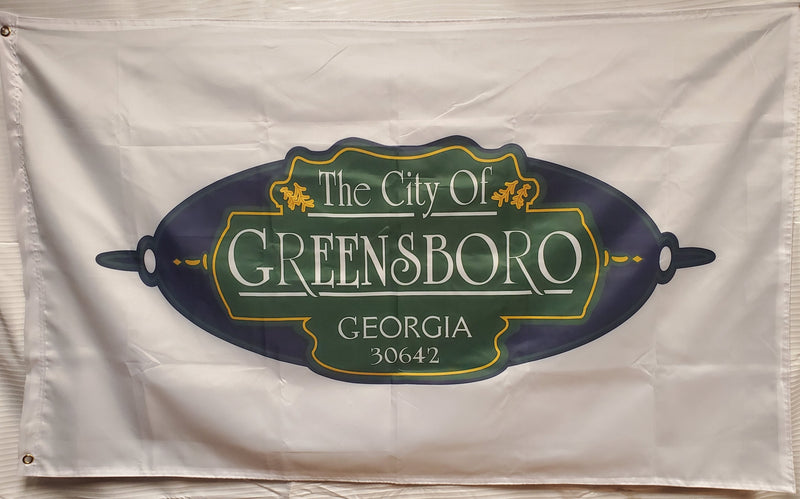 The City Of Greensboro Georgia Official Flag 3'x5' Flag Nylon Printed Double Sided