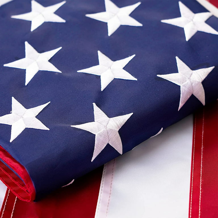 USA 3'x5' 100% Nylon Embroidered American Flag 3x5 Feet
