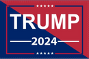 Trump 2024 Blue & Red 3'X5' Double Sided Flag ROUGH TEX® 100D