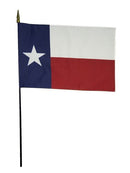 State Schools 24" x 36" Texas 2x3 Feet Classroom Flags With 48" Wooden Staffs (Carton of 12)