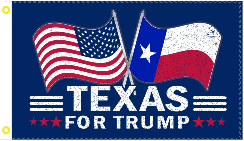 Texas For Trump USA Texas 3'X5' Flag ROUGH TEX® 100D Ships After 8/1/2024 USA American Campaign Banner