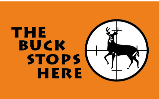 The Buck Stops Here Embossed License Plate