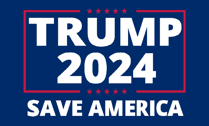 Trump 2024 Save America 3'X5' Double Sided Flag ROUGH TEX® 100D