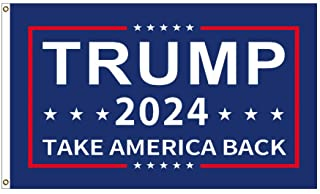 Trump 2024 Take America Back Blue 3'X5' Double Sided Flag ROUGH TEX® 100D