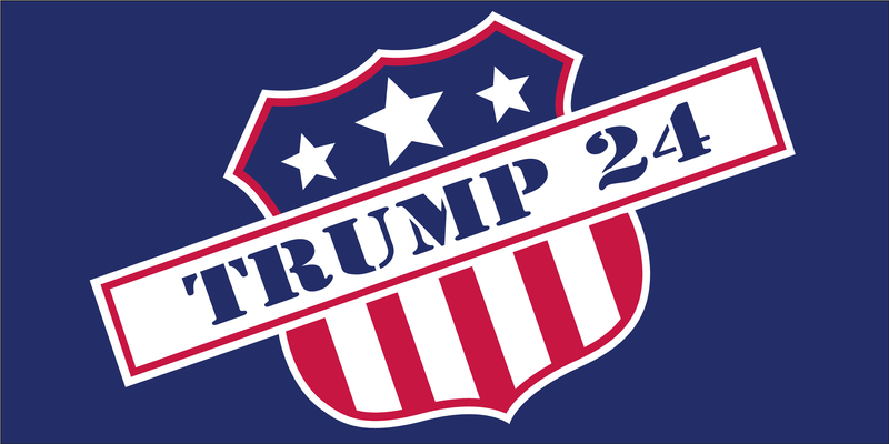 Trump 2024 Shield Bumper Stickers Made in USA