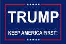 Trump Keep America First 12"x18" Stick Flag ROUGH TEX® 68D 30" Wooden Stick