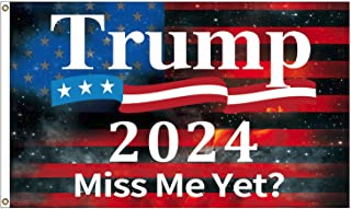 Trump 2024 Miss Me Yet USA 3'X5' Double Sided Flag ROUGH TEX® 100D