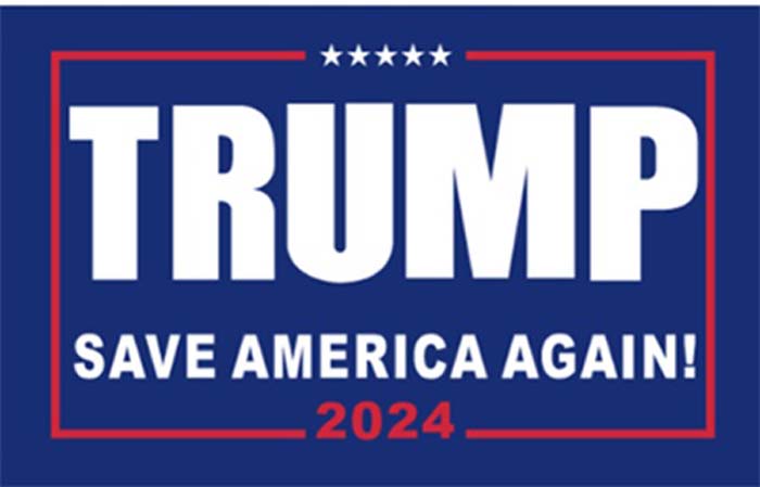 Trump Save America Again 2024 3'X5' Double Sided Flag ROUGH TEX® 100D