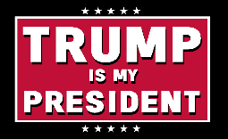 Trump Is My President Red Black Border 3'X5' Flag Rough Tex® 150D Nylon