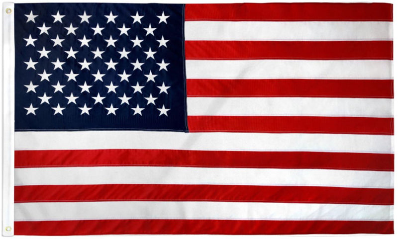 United States of America 5'x9.5' Embroidered Flag ROUGH TEX® Cotton