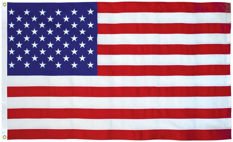 American flag 3'x5' USA Polyester Single Stitch W/ Stainless Steel Grommets Economy Sale