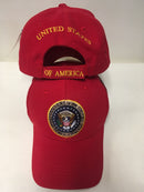 Presidential Seal Embroidered Red Cap