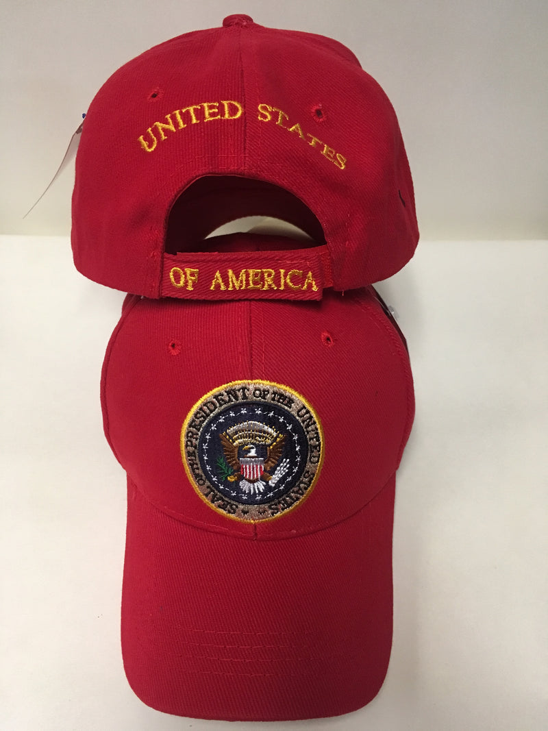 Presidential Seal Embroidered Red Cap