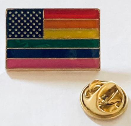 USA Rainbow Pride Lapel Pin