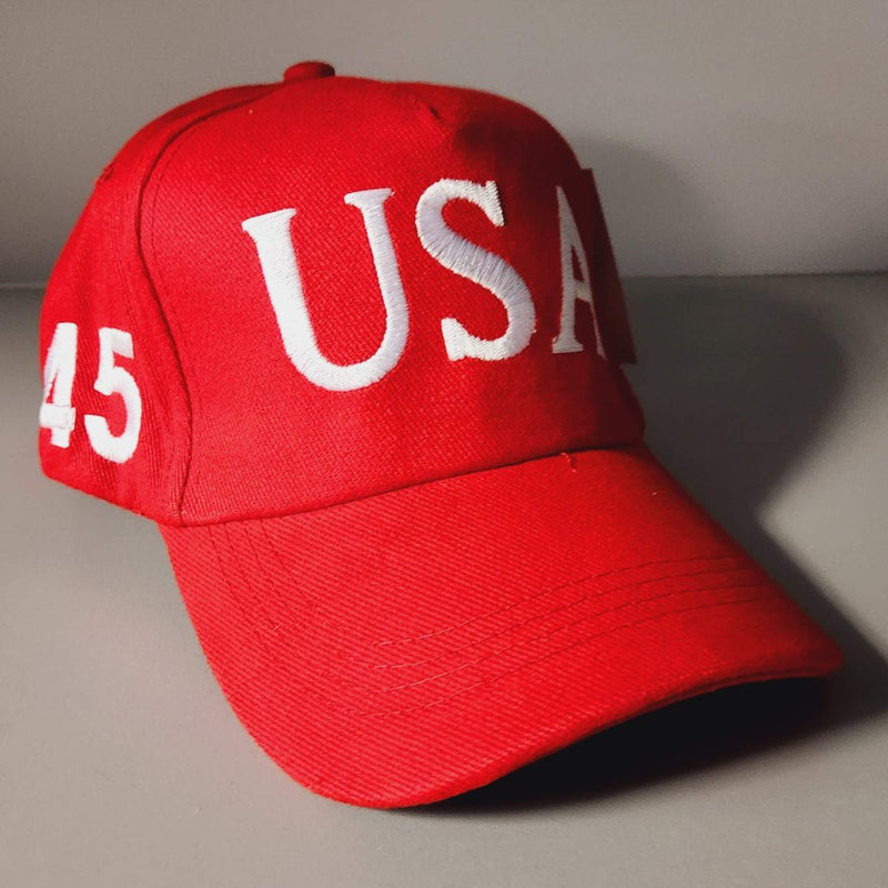 USA 45 Red Trump Embroidered Cap