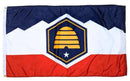 Utah 2024 15'x25' Embroidered State Flag ROUGH TEX® 600D New State Flag