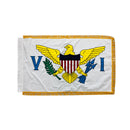 United States 56 Flags Set 3x5 Feet Cotton Gold Fringe Sleeve Premium Indoor Use One of Each American State & all Six U.S.A. Territories
